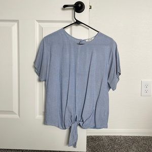 Madewell Blue and White Striped Top